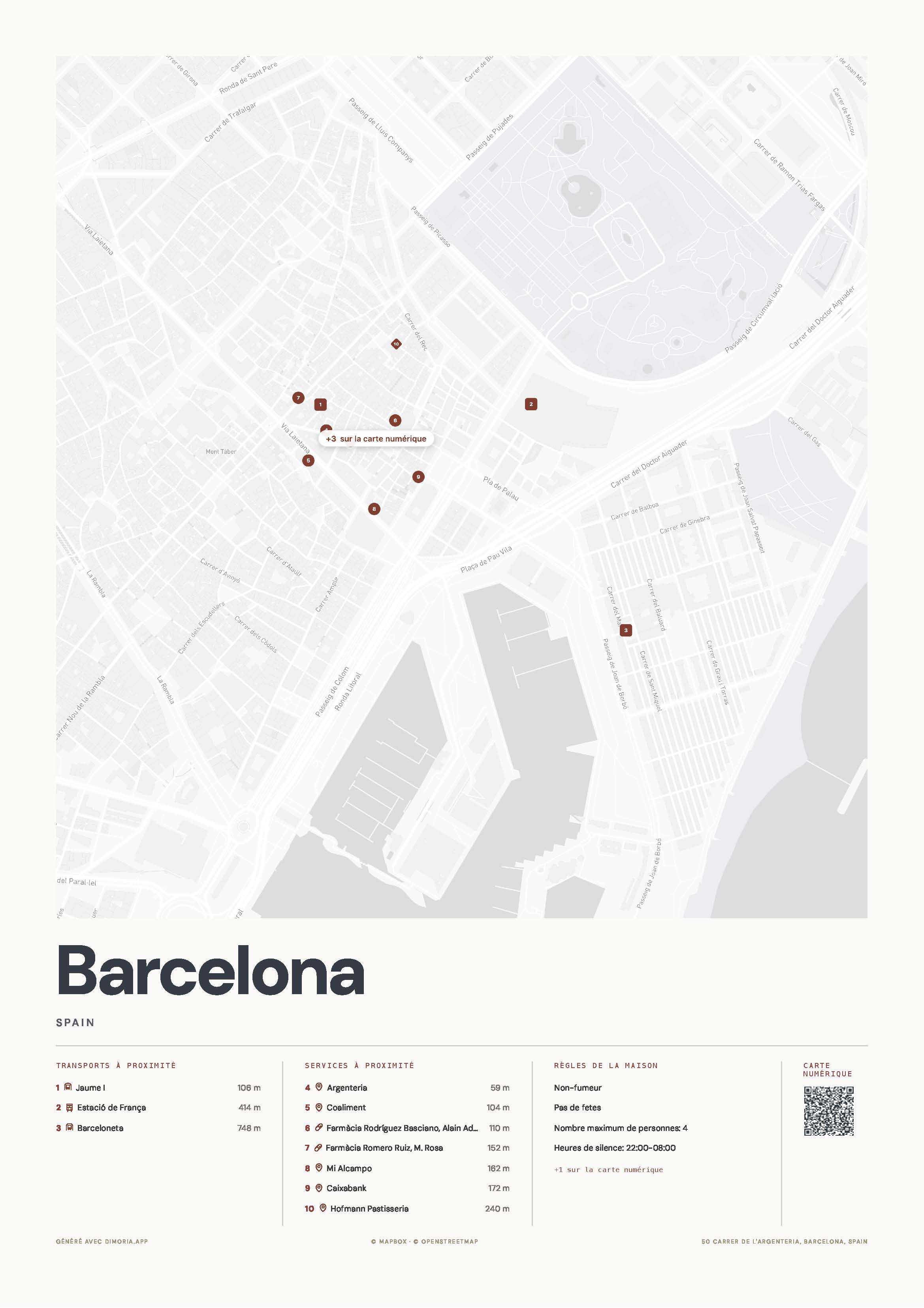 Mapa Plano — Barcelona