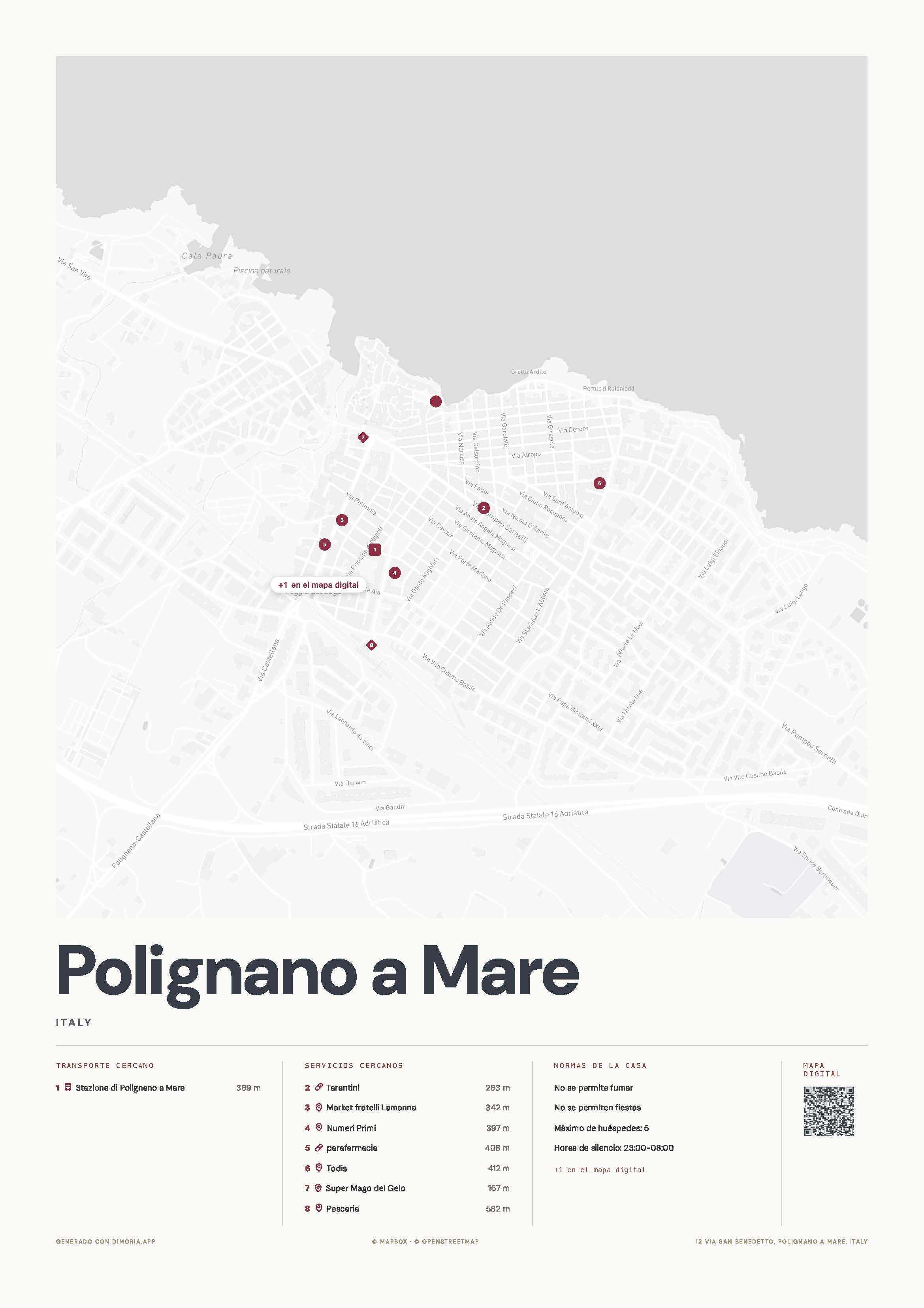 Mapa Plano — Polignano a Mare